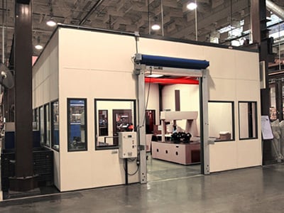 White In-Plant Building in a warehouse