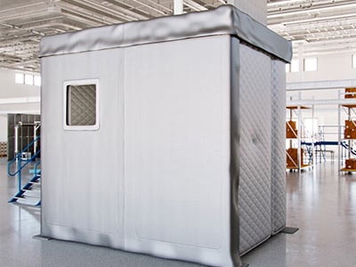 Noise Enclosure in a warehouse