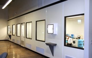 White and black Dentistry Products Manufacturing Hardwall Cleanroom
