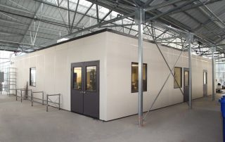 Greenhouse Lab White and gray Greenhouse Lab in a warehouse
