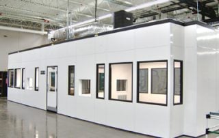White and black Medical Device Manufacturing Hardwall Cleanroom