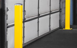 Protective Doorway Bollards Yellow Protective Doorway Bollards