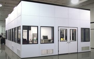 White and black Spindle Repair Hardwall Cleanroom