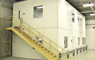 Two Story Manufacturing Offices Two Story Manufacturing Offices with yellow stairs
