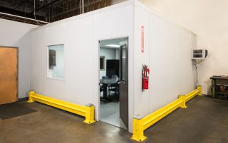 Two-Wall Meeting Room White Two-Wall Meeting Room in a warehouse