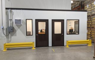 Warehouse Offices White Warehouse Offices with gray doors